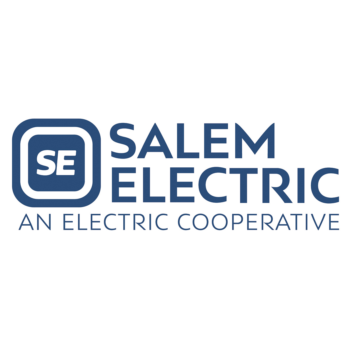Salem Electric Logo Stacked Blue